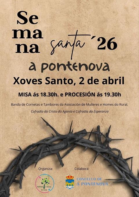 Cartel de Semana Santa en A Pontenova 2026